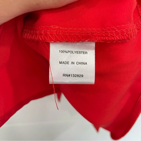 Superdown Lesley Tie Front Top in Red XS - Picture 11 of 12